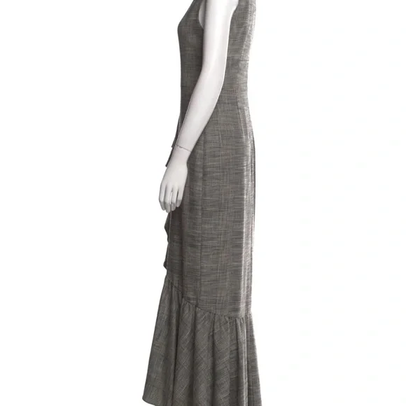 NWT Alice & Olivia BIRCH Houndstooth Sleeveless Formal Maxi Dress - Picture 2 of 14